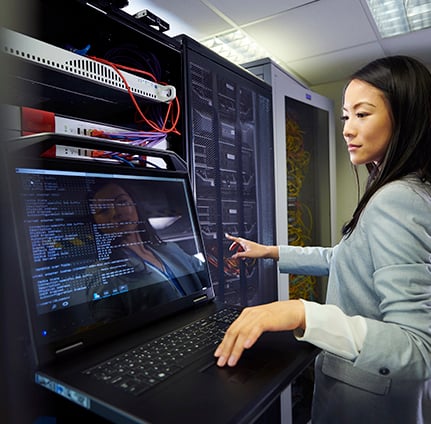 woman at computer